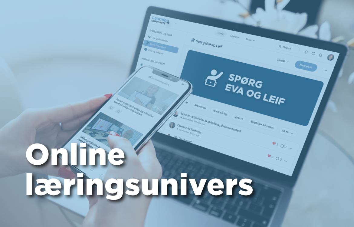 Her finder du information om Learning Community online og live læringsuniverset